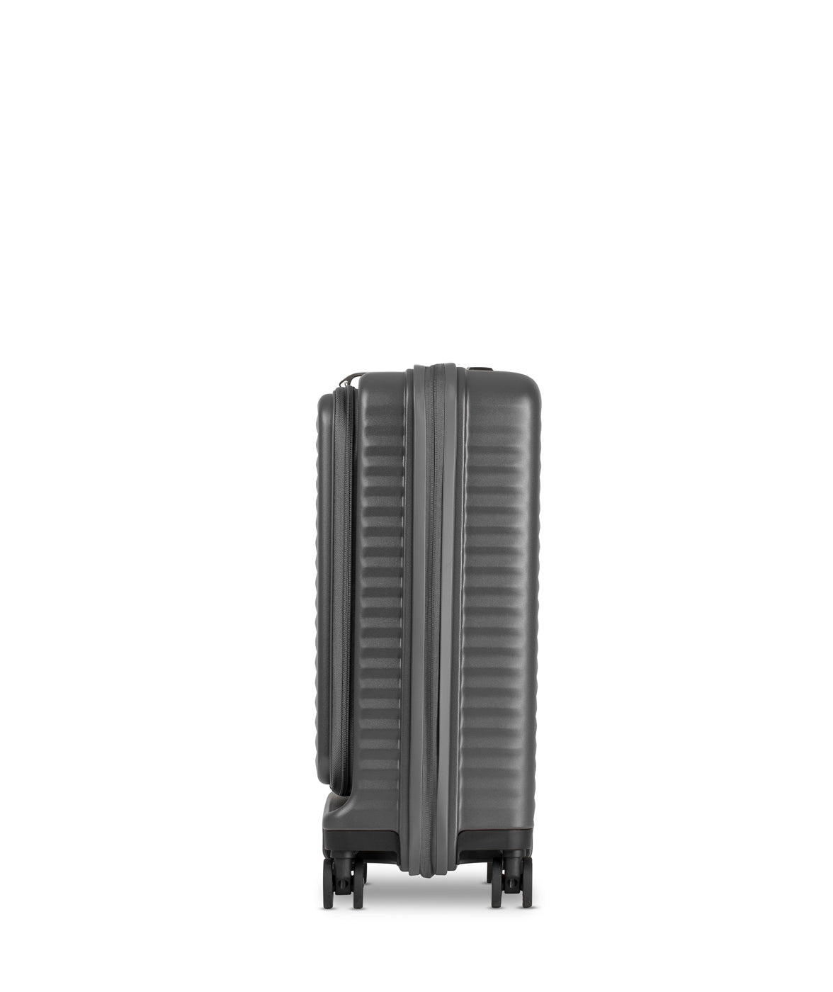 Echolac Celestra Suitcase, Small 55 cm, Dark Grey von der Seite