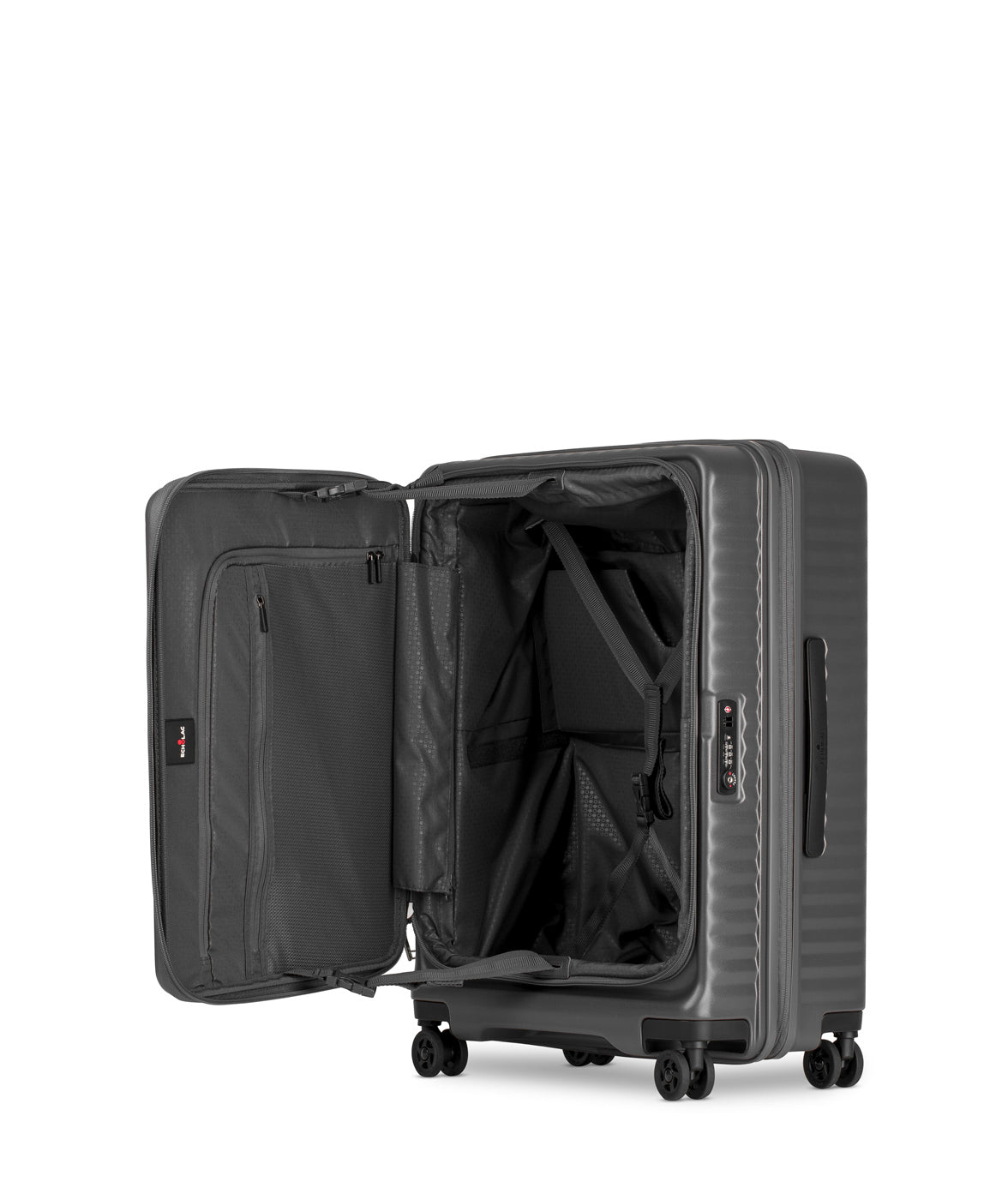 Echolac Celestra Suitcase, Medium 65 cm, Dark Grey Offen 