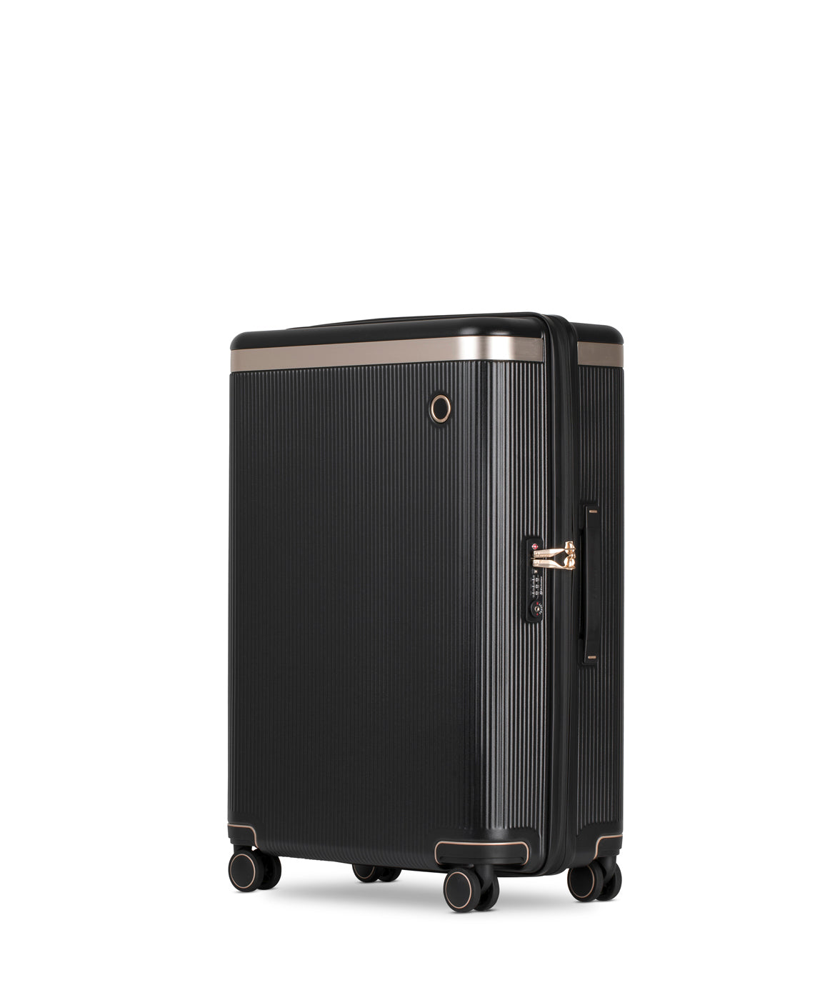 Echolac Dynasty Suitcase, Medium 67 cm, Black von der Seite